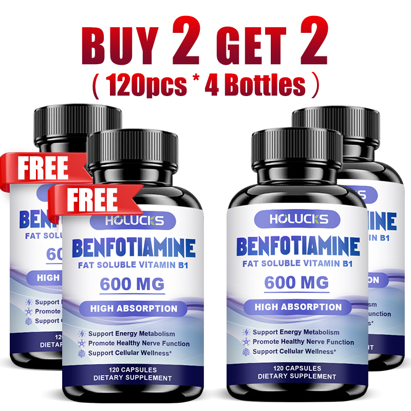 Health Wellness & Psychology - Benfotiamine-capsules, met vetoplosbare vitamine B1, bevorderen