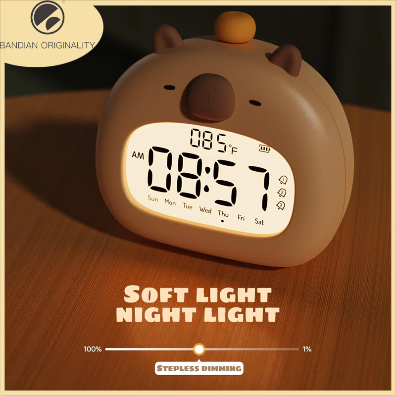 White Noise Machine Sleep - Nachtkastje LED-klok Kinderwekker Slaaptrainer voor kinderen