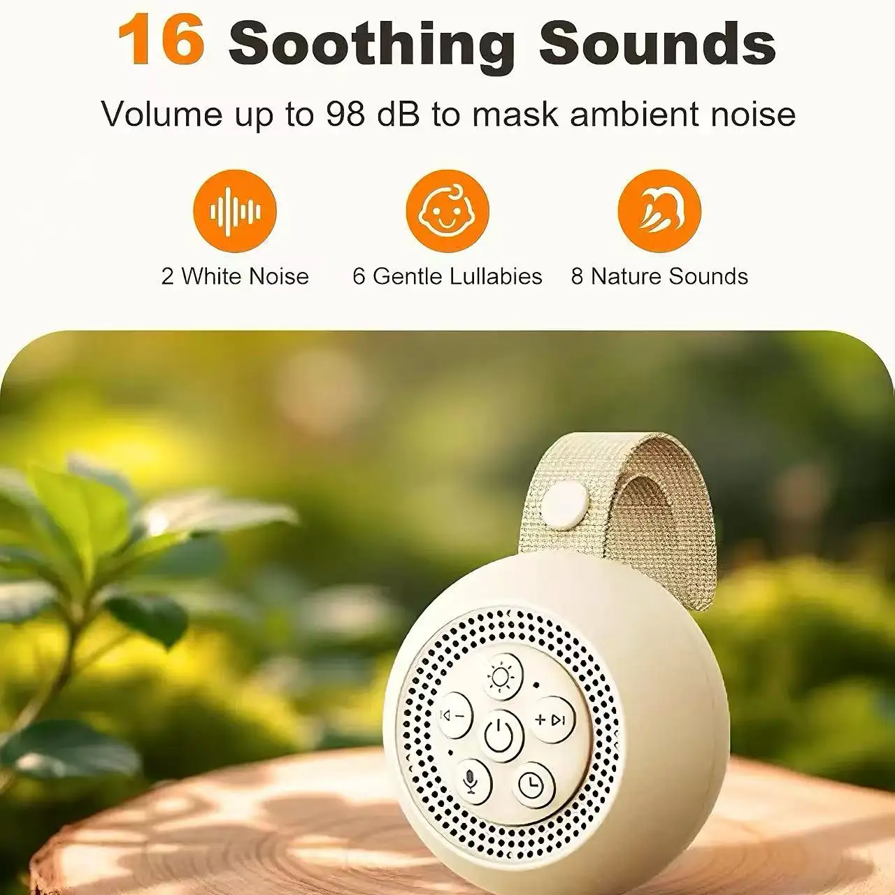 Witte geluidsmachine met warm  - White Noise Machine Sleep recensie en prijs