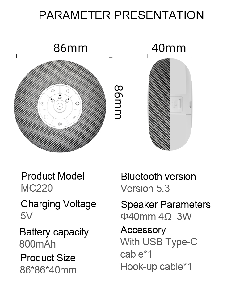 Tuodi Modern LED Witte Ruismac - White Noise Machine Sleep recensie en prijs