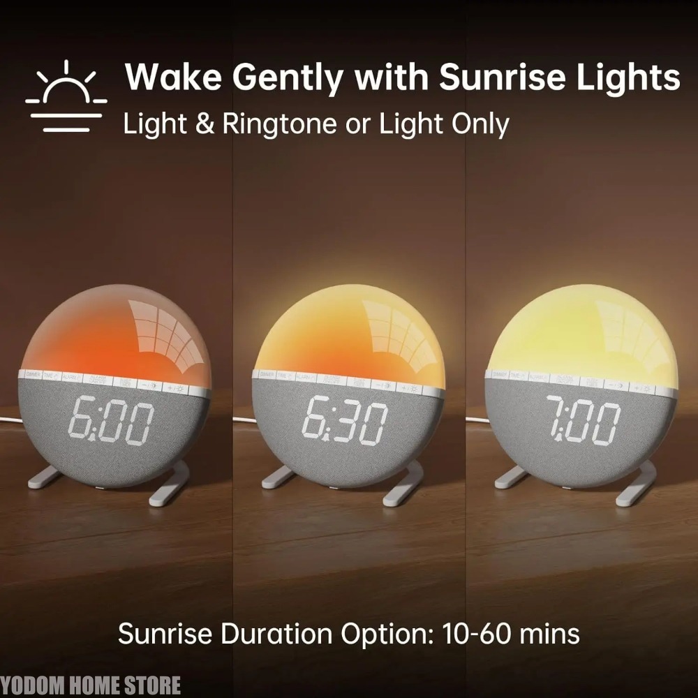 Zonsopgang wekker met kleurrij - White Noise Machine Sleep recensie en prijs