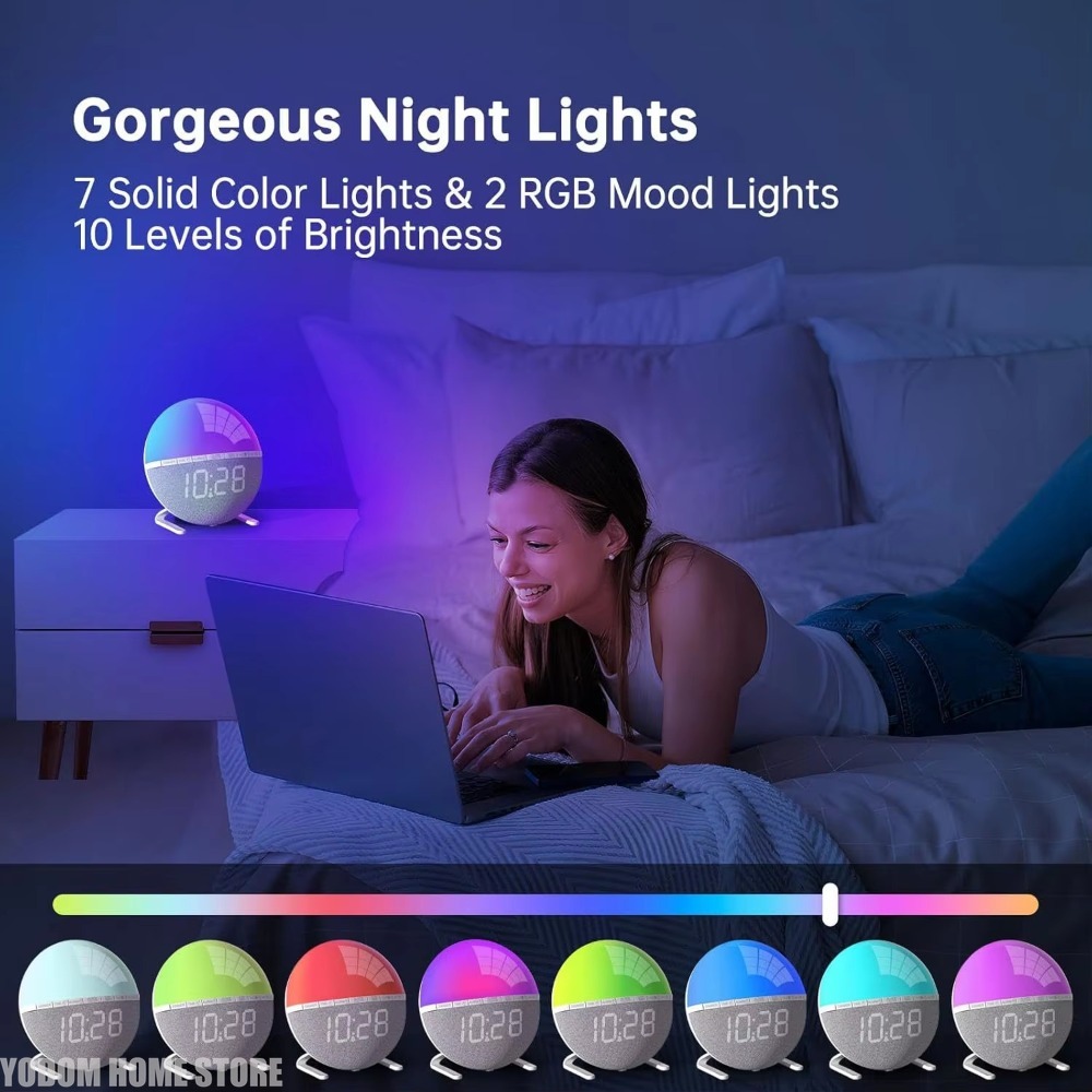 Zonsopgang wekker met kleurrij - White Noise Machine Sleep recensie en prijs